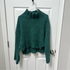 Free People Forest Green Cowl Neck Sweater